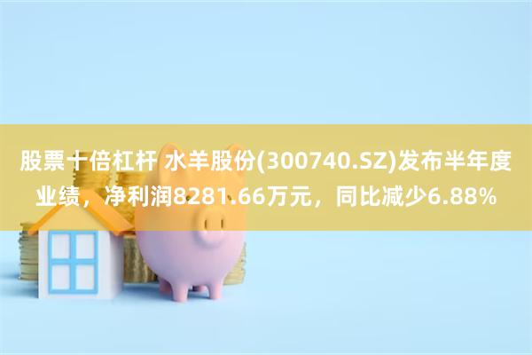 股票十倍杠杆 水羊股份(300740.SZ)发布半年度业绩，净利润8281.66万元，同比减少6.88%