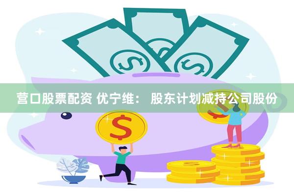 营口股票配资 优宁维： 股东计划减持公司股份