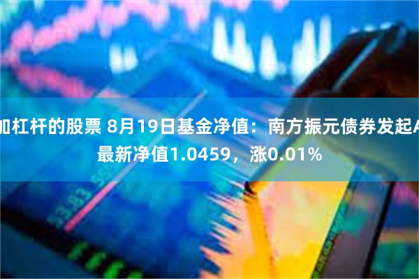 加杠杆的股票 8月19日基金净值：南方振元债券发起A最新净值1.0459，涨0.01%