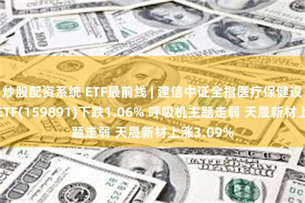 炒股配资系统 ETF最前线 | 建信中证全指医疗保健设备与服务ETF(159891)下跌1.06% 呼吸机主题走弱 天晟新材上涨3.09%