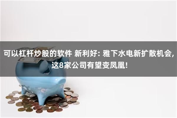 可以杠杆炒股的软件 新利好: 雅下水电新扩散机会, 这8家公司有望变凤凰!
